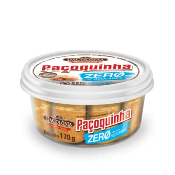 Paçoquinha Zero Açúcar 170g Dacolônia - Caixa 20 unidades