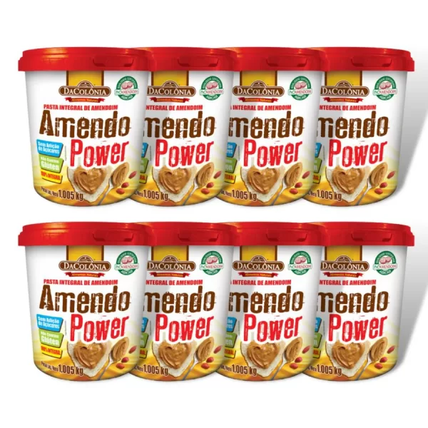 Pasta de Amendoim Integral Tradicional 1,005kg - Amendo Power DaColonia CX 8