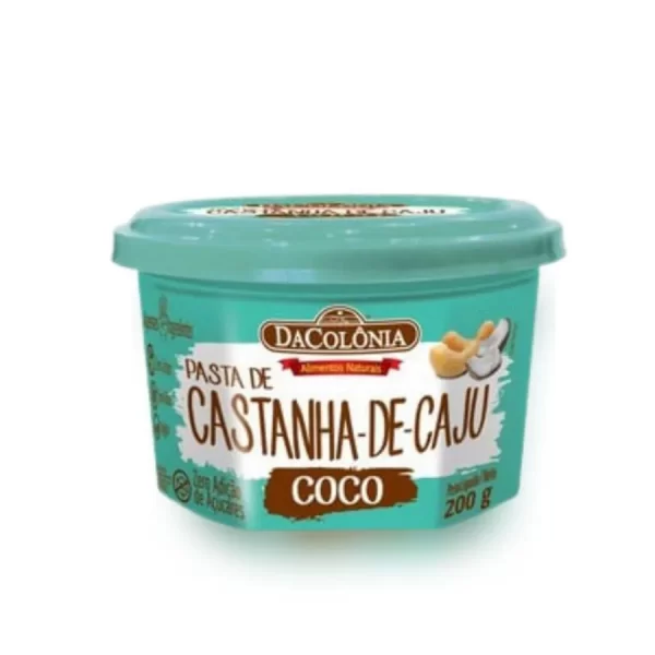 Pasta de Castanha de Caju com Coco 200g DaColônia